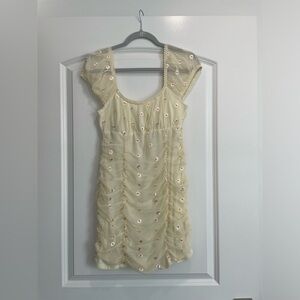 Daisy Mesh Mini Dress